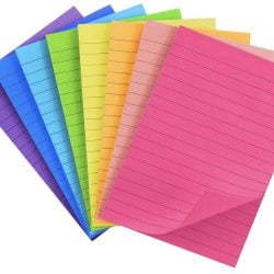 Lined Sticky Notes 4x6, 8 Pads
